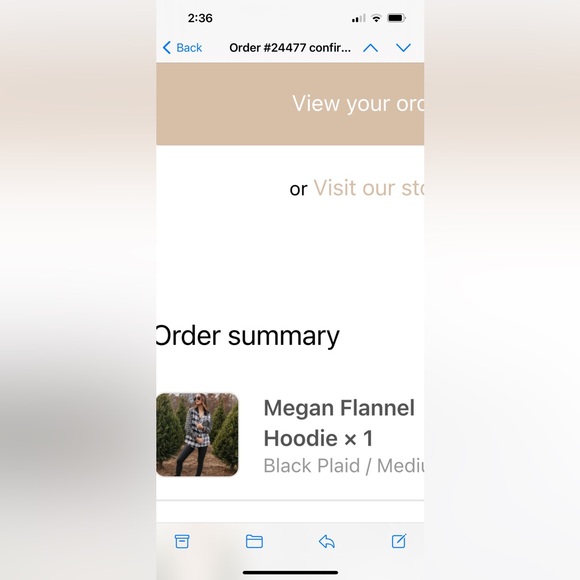 The Post brand, Megan Flannel Hoodie, size Medium - Picture 5 of 6